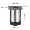 thumbnail image 2 of Uxcell Furniture Leg, 4Pcs 3 Inch Adjustable Drawer Legs with Screws, Silver Tone, 2 of 6