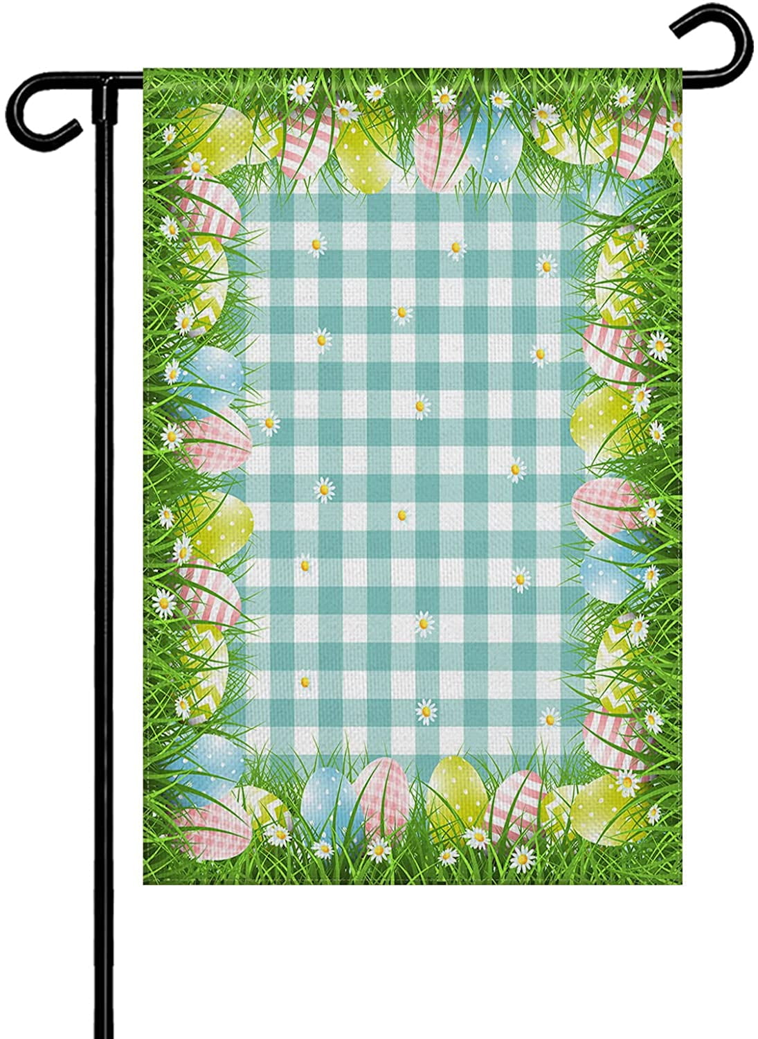 New Blue Plaid Garden Flag 28x40 Double Sided Garden Flags