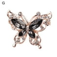 thumbnail image 2 of Soumake Lady Pin Rhinestone Butterfly Shape Multi Colors Stainless Dress Brooch for Prom, 2 of 8