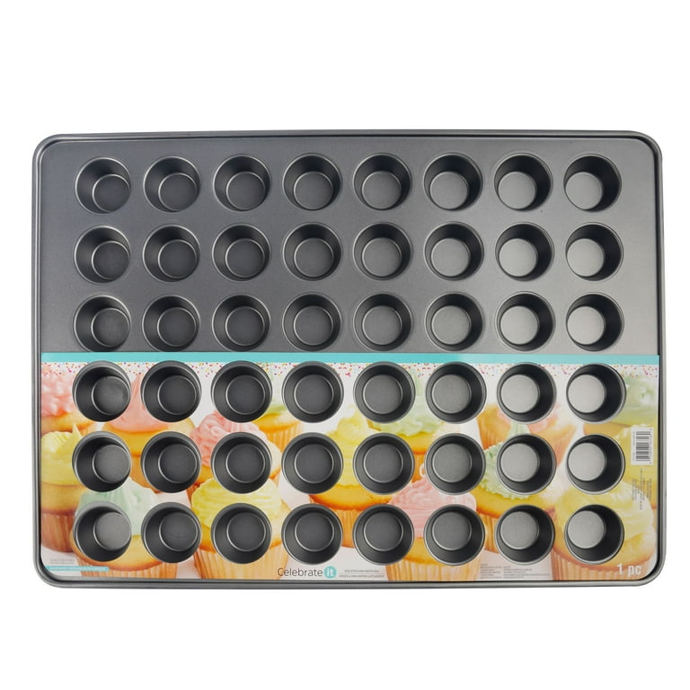  Wilton Recipe Right Muffin Pan, Mini 12 Cup, Gray