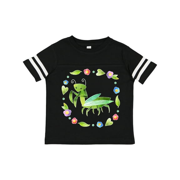 Inktastic Praying Mantis with Flowers and Leaves Boys or Girls Toddler T-Shirt