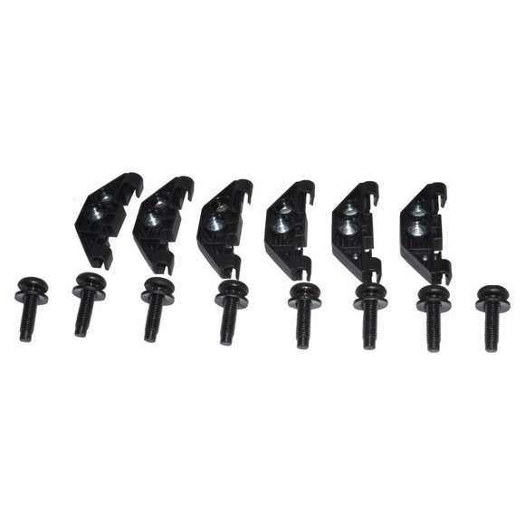 Fits 2007-2018 Jeep Wrangler JK Crown Automotive Hard Top Bolt Set 55397093K OE Replacement; With 6 Retainers/6 Screws