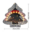 thumbnail image 6 of Stylish Metal Hanging Christmas Tree Wind Spinner - Modern Design with Concentric Lines & Festive Dots for Garden Decor, 6 of 6