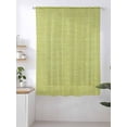 thumbnail image 2 of Sheer Curtains 63 Inch Length, Vintage Fruit Green Semi Sheer Curtains Light Filtering Window Treatment, Farmhouse Retro Solid Color Linen Texture Privacy Voile Drapes for Living Room 52x63 Inch, 2 of 7
