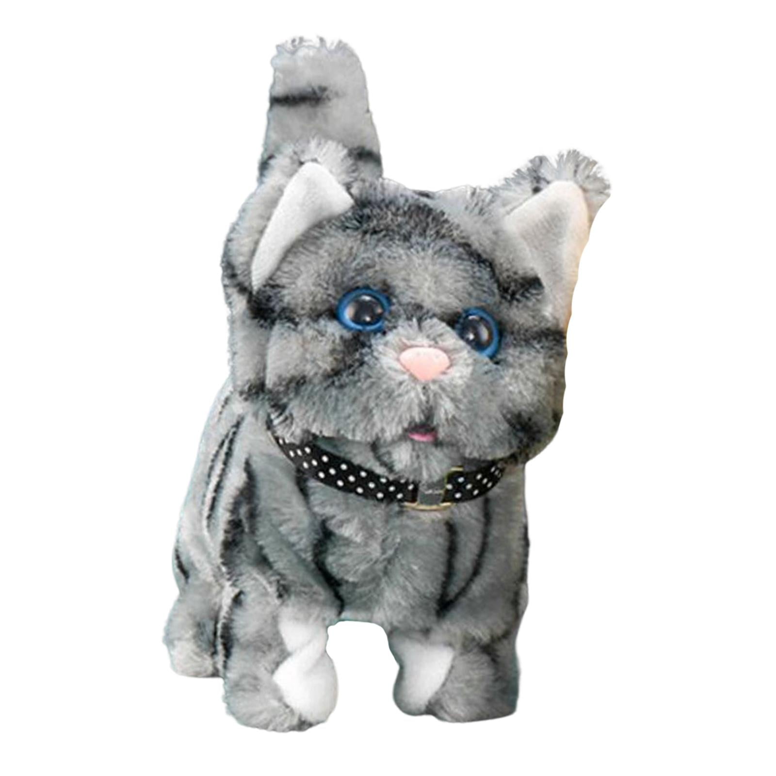 Electronic Pet Plush Toy with Make Sound Animated Electric Plush Cat Toy Early Education and Toy for Bedtime Friend Preschool Festival