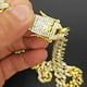 thumbnail image 4 of Collar De Cadena Cubana Con Diamantes De 14 Mm De Aleación Con Encriptación Gruesa, Joyería Hip Hop., 4 of 6