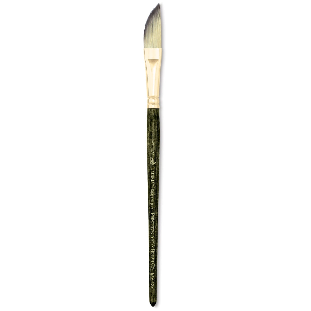 Princeton Brush Umbria Synthetic Blend Acrylic & Gouache Brush, Dagger, 6
