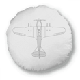thumbnail image 1 of Aircraft Military Technology Round Throw Pillow Home Decoration Cushion, 1 of 3