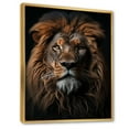 thumbnail image 2 of Designart "King Portrait Lion Regal wall art" Animals Floater Framed Wall Art Print, 2 of 7