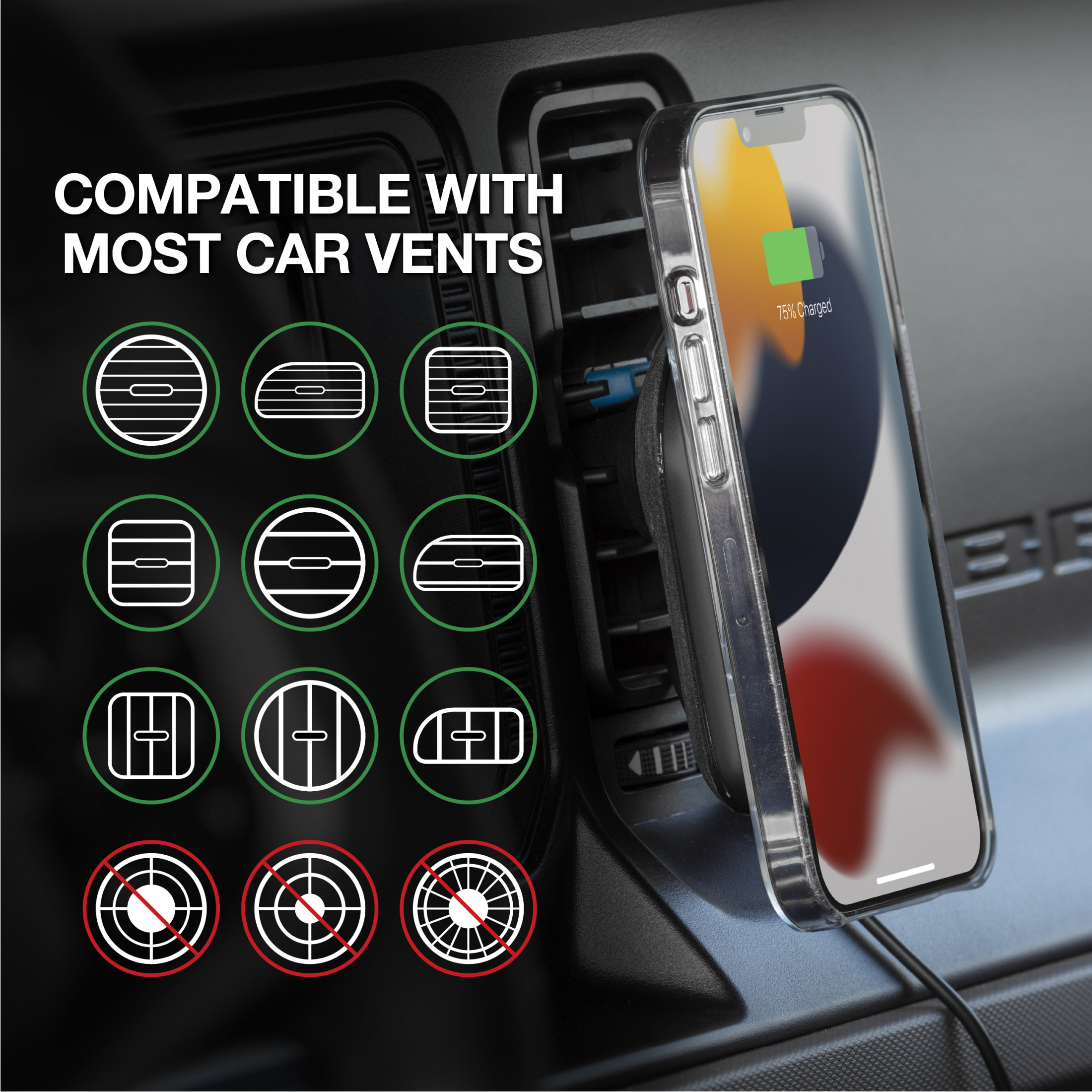 Scosche MagicMount 15W Wireless Charging Car Mount photo 4