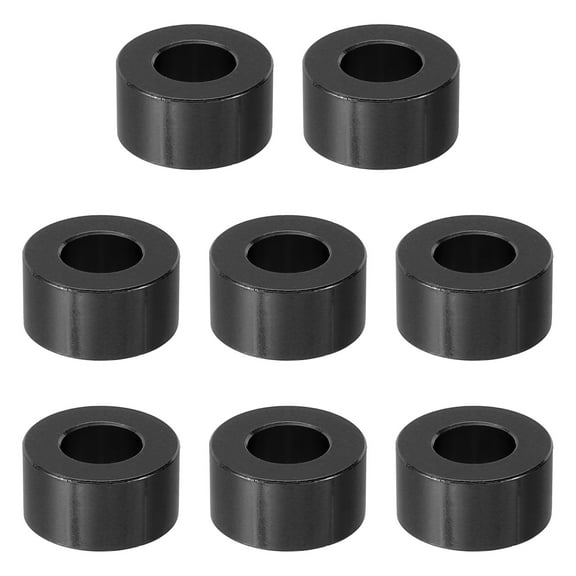 M8 Aluminum Spacer, 8 Pcs Metal Spacers Aluminum 8.2mm ID x 16mm OD x 8mm L for 1/3in or M8 Screw Bolts, Black