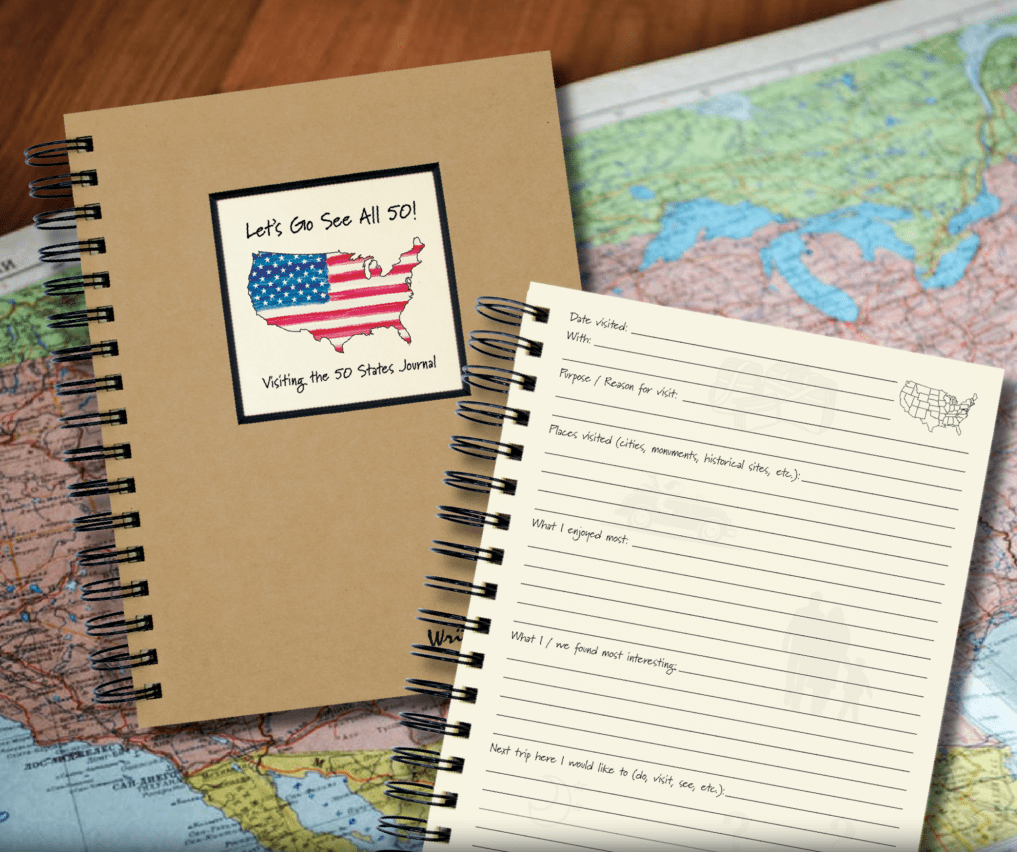 Journals Unlimited JU-60 Lets Go See All 50 - Visiting The 50 States Journal Book