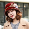 thumbnail image 4 of lanema Autumn Travel Crochet Bucket Hat Ladies Commute Camping Taking Photo Fisherman Hat with Flower Pattern for Girlfriend, 4 of 20
