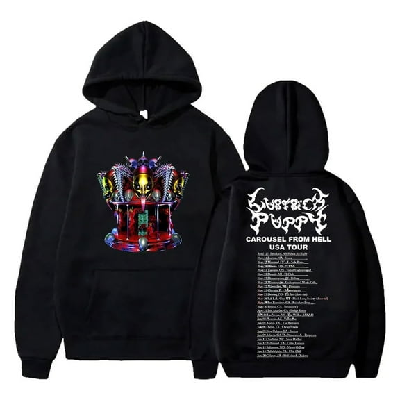 LustSickPuppy Carousel From Hell Tour 2024 Hoodie Long Sleeve Streetwear Women Men Hooded Sweatshirt