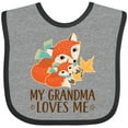 thumbnail image 3 of Inktastic Grandma Loves Me Woodland Fox Boys or Girls Baby Bib, 3 of 4