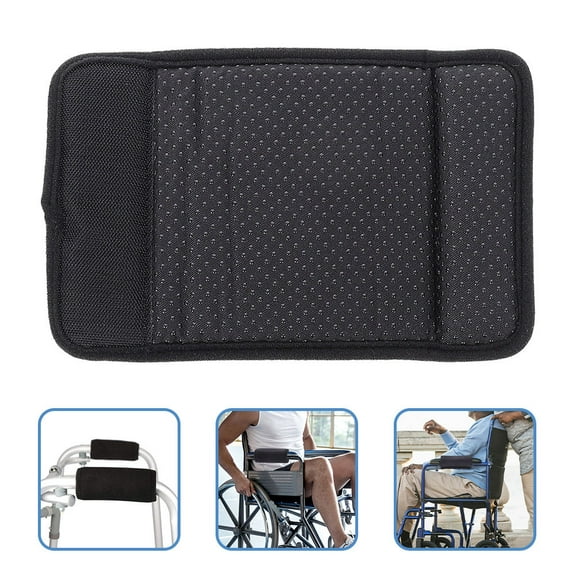 Beaupretty 1Pair Professional Walker Cushion Non Slip Breathable Black Grip Cover