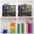 thumbnail image 6 of Yayeee Canvas Storage Basket with Handles for Shelves Fabric Bins Closet Organizer, Swirling Starry Sky, 6 of 8