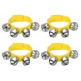 thumbnail image 1 of Unique Bargains 4 Pcs Cloches de Poignet, Cloches à Cloche Instruments de Percussion Rythme Musical pour Fête Noël, Jaune, 1 of 5