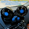 thumbnail image 2 of Yerloa Car Fan, 12 Volt Fans for Vehicles, 360 Degree Rotatable Car Fan Cooling Air Fan, Quiet Strong Dashboard Car Fans for Cooling Inside Car, Electric 2 Speed Dual Head Fan for SUV, RV, Vehicles, 2 of 8