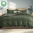 thumbnail image 3 of U by Bedsure Queen Duvet Cover Set,3 Pieces Soft Bedding Sets，Olive Green, 3 of 6