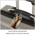 thumbnail image 3 of Square 2Pack PU Leather Giraffe Cruise Luggage Tag with Privacy Cover and Name ID Tag for Travel Handbags Backpacks Luggage Tags, 3 of 6