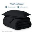 thumbnail image 3 of Bare Home Luxury Duvet Cover and Sham Set - Premium 1800 Collection - Ultra-Soft - Twin/Twin-XL, Black, 2-Pieces, 3 of 10