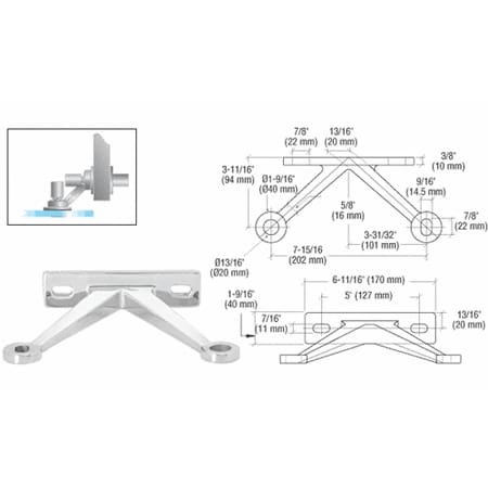 - CRL Polished Stainless Heavy Duty Double Arm