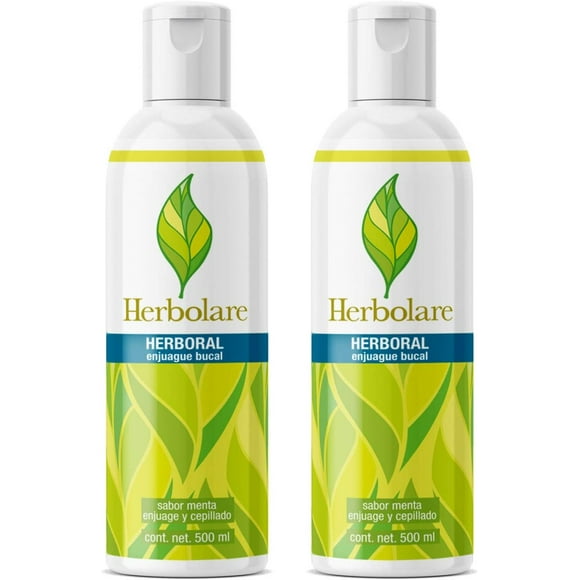 HerbOral 500 ml Herbolare Limpieza oral dientes más blancos encías sanas aftas y mal aliento Paquete con 2 productos