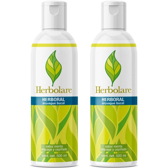 HerbOral 500 ml Herbolare Limpieza oral dientes más blancos encías sanas aftas y mal aliento Paquete con 2 productos