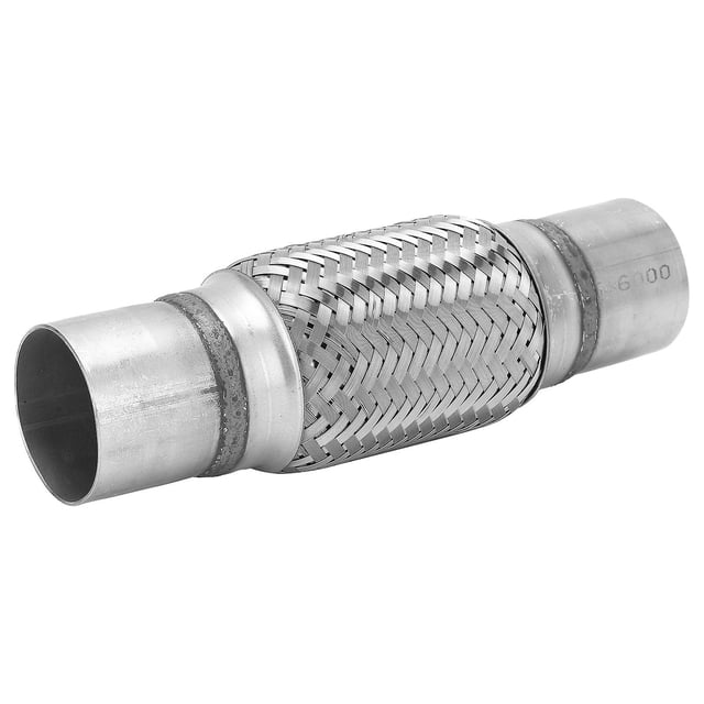 Stainless Steel Exhaust Flex Pipe 57x250mm Double Braided Bellow Silver for Car OffRoad