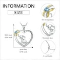 thumbnail image 2 of Elephant Necklace for Women Sterling Silver Birthstone Heart Necklace Cute Animal Jewelry Gift for Women Mom Wife Daughter, 2 of 10