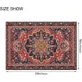 thumbnail image 4 of Coolnut Red Persian Design High Absorbent U-Shaped Contour Toilet Rugs Machine Washable,24"x20", 4 of 7