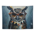 thumbnail image 5 of Orinice Owl Glasses Rain Tapestry Wall Hanging Unique Style Graphic Tapestries for Home Decor 40x30inch, 5 of 6