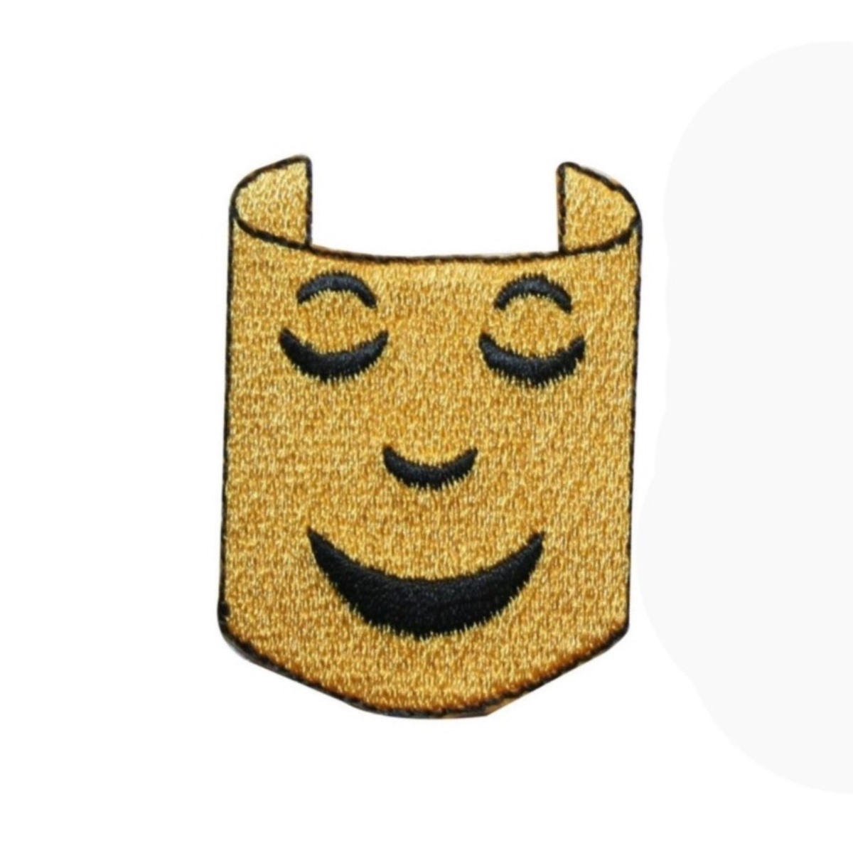 ID 3407A Happy Drama Mask Patch Theater Play Show Embroidered Iron On