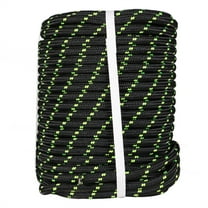 netuera 1/2 Inch by 100 Feet Double Braid Polyester Arborist Rigging Rope, Tree Rigging Line Utility Rope Nylon Pulling Rope on Your Farm, Boat, Ranch, Construction Site(Black)