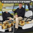 thumbnail image 5 of Whosucclay Rooster and Sunflower Pattern Cover, Anti-Wear Protector Convenient Fold-Away Design Elastic Golf Cart Seat Blanket for Most 2-Seat Golf Carts, 5 of 7