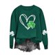 thumbnail image 1 of Herrnalise - Sudadera con estampado de trébol del Día de San Patricio para mujer, sudadera con trébol irlandés, suéter holgado de manga larga, prepárate para la grandeza por menos, 1 of 1