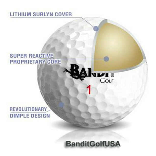Bandit Maximum Distance Non-Conforming Golf Balls - 3ct Sleeve