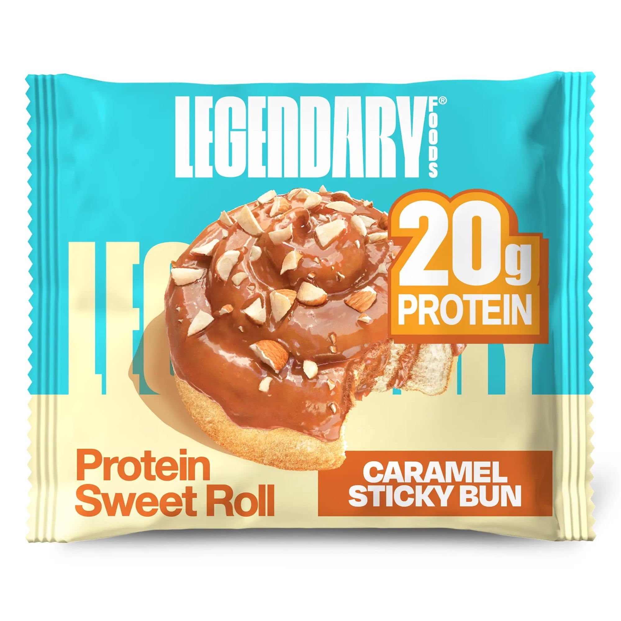 Legendary Foods Protein Sweet Roll, Caramel Sticky Bun, 20g Protein, 1 Pack, Keto Friendly, Gluten Free