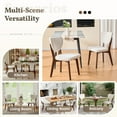 thumbnail image 4 of FelixKing Wooden Dining Chairs Set of 6, Upholstered Modern Fabric Kitchen Side Chairs with Wood Legs, Mid-Century Modern Upholstered Wood, Armless w/Seat Cushion, Padded Backrest - Beige, 4 of 7