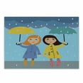 thumbnail image 1 of Umbrella Girl Cutting Board, Cartoon Design of 2 Little Females Standing Under the Rain, Decorative Tempered Glass Cutting and Serving Board, in 3 Sizes, by Ambesonne, 1 of 2