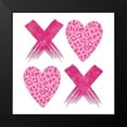 thumbnail image 2 of McCully, Jennifer 12x12 Black Modern Framed Museum Art Print Titled - XOXO Pink Leopard, 2 of 5