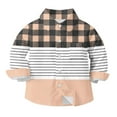 thumbnail image 5 of Bxsruta Blouse for Kids, Children's Plaid Print Long Sleeve Button Down Shirt, Casual Turn Down Collar Top, 5 of 6