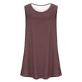 thumbnail image 4 of Weikingp Camisole Tops For Women Built In Bra Womens Tank Tops Compression Tank Tops For Women Womens Undershirts Halter Neck Tank Top Brown 5XL, 4 of 5
