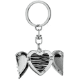 thumbnail image 1 of Woodcut Painting Wave Texture Heart Angel Wing Key Chain Holder, 1 of 3