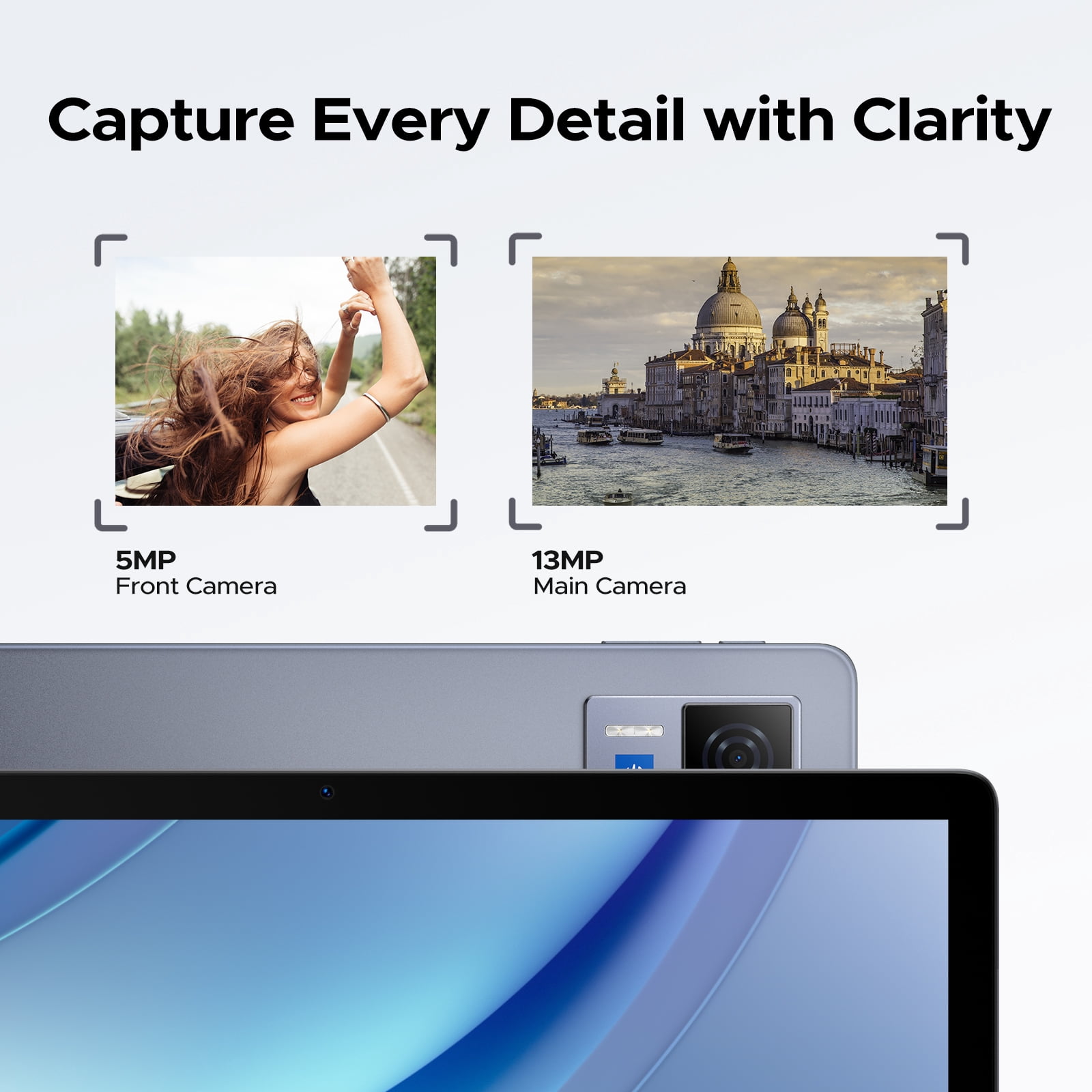 DOOGEE U13 Android 16 Tablet with Gemini AI, 13 inch Tablet 11000mAh Battery, 32GB+256GB, 90Hz Display Gaming Tablets, 13MP+8MP, 7.9mm Ultra-Thin Body, Face Unlock