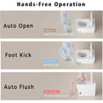 thumbnail image 3 of WinZo Square Smart Toilet with Tank Built-in,Square With Auto Flush, Rectagnle Heated Bidet & Drying, Night Light Convenient For Seniors, Luxury Bathroom Or Low Water Pressure Space (Matt Black), 3 of 7
