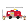 thumbnail image 6 of Fisher-Price Little People Helping Others Fire Truck Musical Toddler Toy with 2 Firefighter Figures, 6 of 7