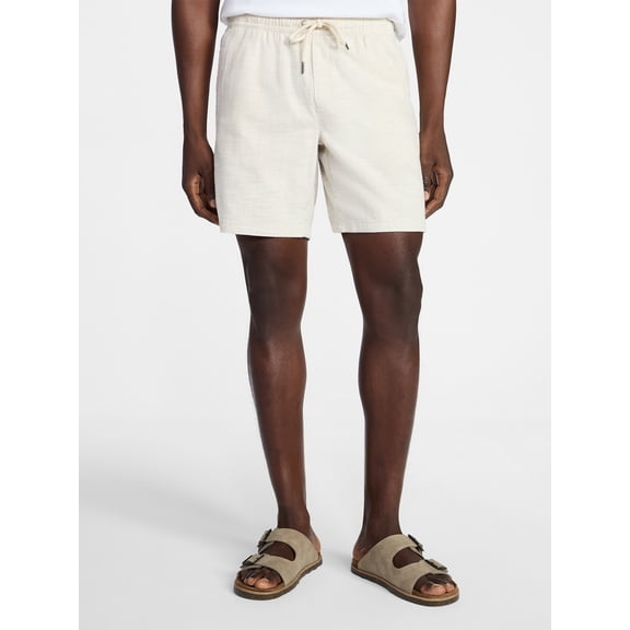 George Men's Yarn-Dye Pull On Shorts, 8" Inseam, XS-3XL