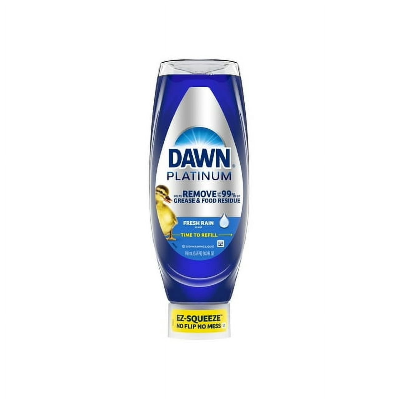 Pack of 2 Dawn EZ-Squeeze Platinum Liquid Dish Soap, Refreshing Rain, 24.3 fl oz